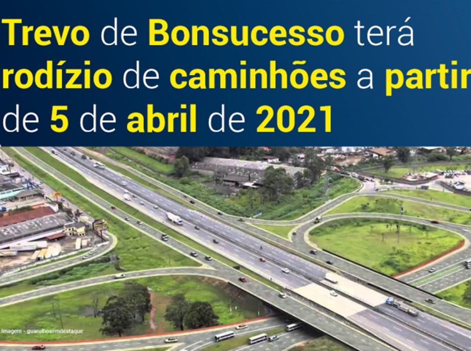 No momento, você está visualizando Rodízio de caminhões no Trevo de Bonsucesso já começou
