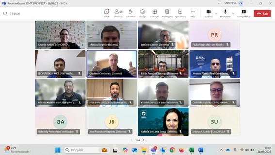 Leia mais sobre o artigo SINDIPESA promove reunião do Grupo de Segurança para abordar os cuidados que devem ser adotados na montagem de equipamentos em campo