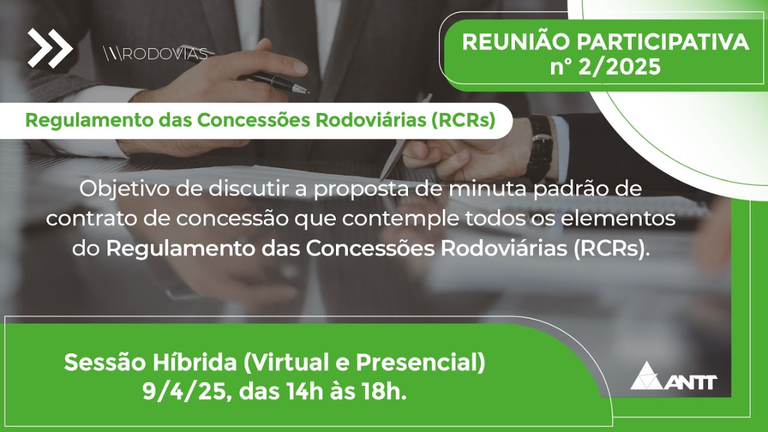 Leia mais sobre o artigo ANTT realiza Reunião Participativa para padronização das minutas de contrato de concessões rodoviárias