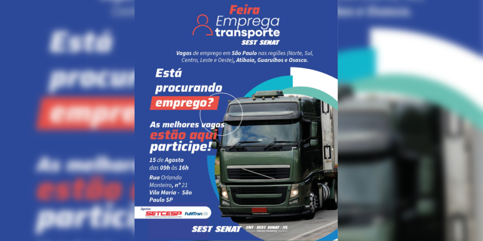 No momento, você está visualizando Feira Emprega Transporte do SEST SENAT promove inclusão e oportunidades no setor com presença de autoridades e empresas