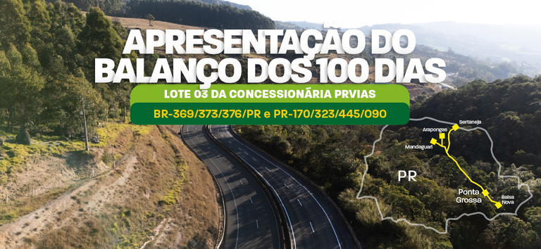 No momento, você está visualizando ANTT, Ministério dos Transportes e PRVias apresentam resultados do Plano de 100 dias em Ponta Grossa (PR) nesta quarta-feira (3/9)
